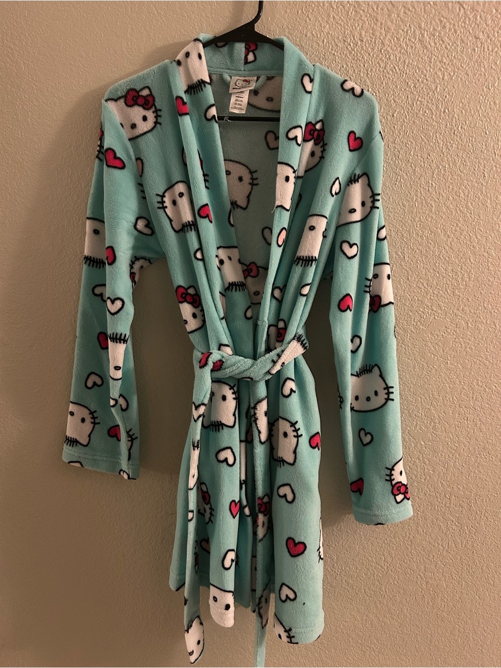 Hello Kitty Aqua Fleece Robe